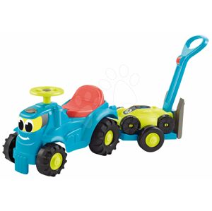 Odrážedlo s přívěsem a sekačkou Traktor 2v1 Garden&Seasons Écoiffier tyrkysové od 12 měsíců