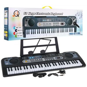 mamido  Dětský keyboard s mikrofonem černý