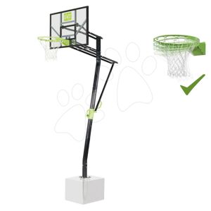 Basketbalová konstrukce s deskou a flexibilním košem Galaxy Inground basketball Exit Toys ocelová uchycení do země nastavitelná výška