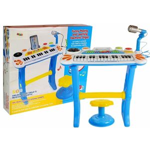 mamido  Keyboard s mikrofonem a židličkou USB modrý