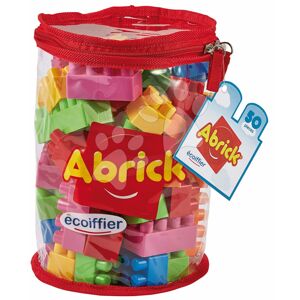 Stavebnica v taške Bag Abrick Écoiffier s 50 farebnými kockami od 18 mes ECO489