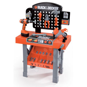 Smoby pracovní dílna Black&Decker s mechanickou vrtačkou 500205 červeno-černá