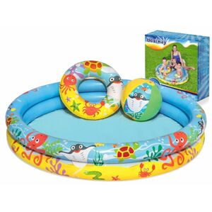 Bestway Dětský bazén s nafukovacím kruhem a míčem