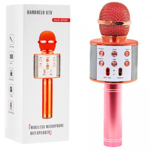 mamido  Bezdrátový karaoke mikrofon zlato růžový