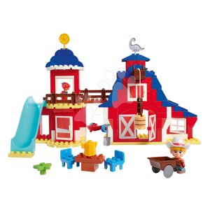 Stavebnica Dino Ranch Clubhouse PlayBig Bloxx BIG domček so šmykľavkou a 2 figúrkami 168 dielov od 1,5-5 rokov BIG57183