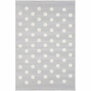 Livone Dětský koberec - krémový s puntíky barva: stříbrnošedá-bílá, rozměr: 160 x 230 cm