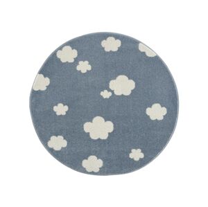 Livone Dětský koberec Sky Cloud mráčky kulatý barva: modrá-bílá
