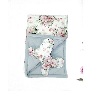 ELIS DESIGN Dětská deka a polštářek - květiny Velikost: 75 x 100
