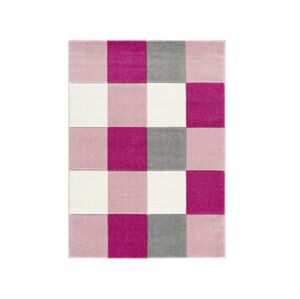 Livone Dětský koberec - Šachovnice barva: růžová, Velikost: 160 x 230
