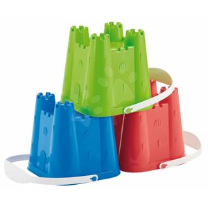 Écoiffier plastový kbelík pro děti Hrad střední 610 červený/modrý/zelený