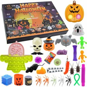 mamido  Halloweenský kalendář Pop It Fidget Toys Dýně