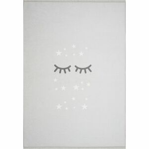 Livone Dětský koberec Spící očička barva: stříbrnošedá-bílá, rozměr: 140 x 190 cm