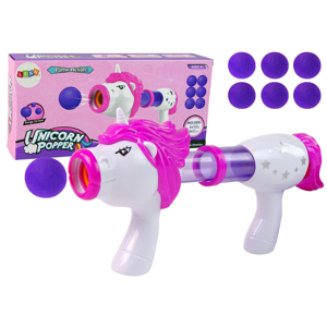 mamido  Dětská pistole s měkkými míčky Jednorožec růžová
