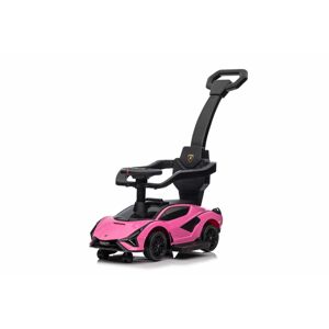 mamido  Dětské odrážedlo auto s vodící tyčí Lamborghini Sian růžové