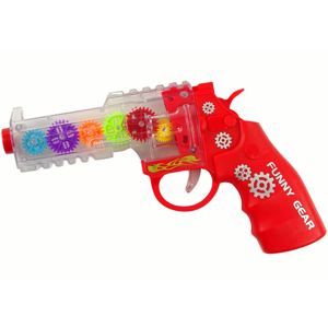 mamido  Dětská pistole s efekty červená