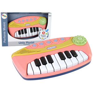 mamido  Dětské interaktivní piano růžové