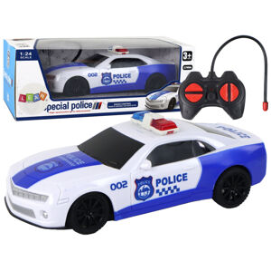 mamido  Policejní auto na dálkové ovládání R/C 1:24 modré
