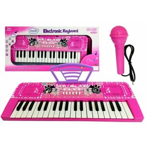 Mamido  Mamido Velký keyboard s mikrofonem růžový 37 kláves
