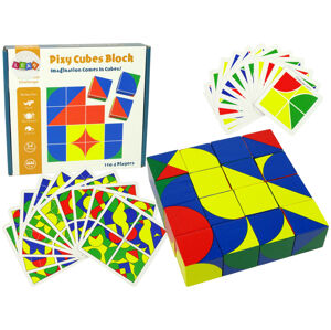 mamido  Dřevěné barevné kostky s kartami