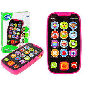 mamido  Interaktivní dotykový telefon pro děti růžový