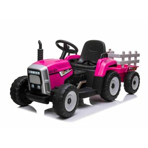 Mamido  Mamido Elektrický traktor s vlečkou T2 růžový 12V7Ah EVA kola