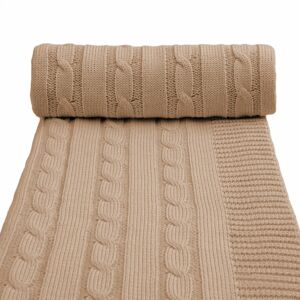 ELIS DESIGN Dětská pletená deka jarní barva: béžová