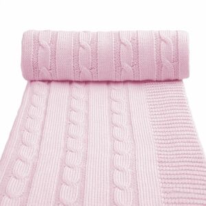 ELIS DESIGN Dětská pletená deka jarní barva: růžová
