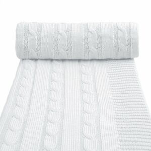 ELIS DESIGN Dětská pletená deka jarní barva: Bílá