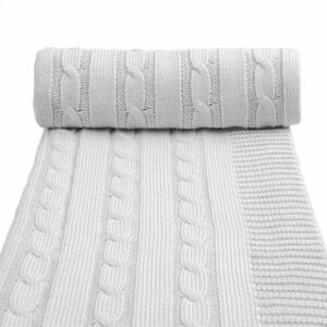 ELIS DESIGN Dětská pletená deka jarní barva: šedá