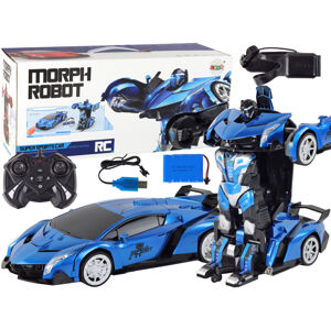 mamido  Auto Robot Transformers 2v1 na dálkové ovládání RC 1:10 modrá