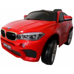 mamido  Elektrické autíčko BMW X6M s měkkými kolami EVA, pohodlným sedátkem, v červené barvě s licencí