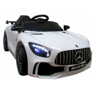 mamido  Elektrické autíčko Mercedes GTR-S bílý, měkké kola EVA, pohodlné sedátko s licencí