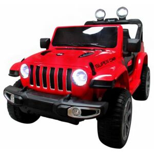 mamido  Velký Jeep X4 4x4 červený, Pohodlné sedátko s pohonem na všechna kola Houpací auto