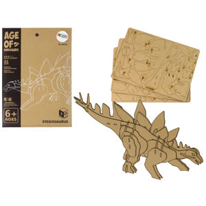 mamido  Dřevěné Puzzle 3D Stegosaurus Vzdělávací stavebnice 41 dílů