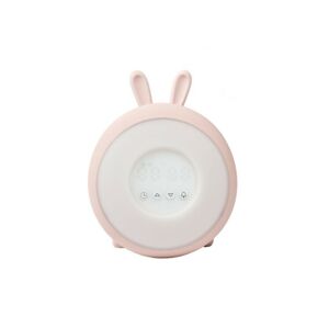 Rabbit & Friends Dětská lampička s budíkem barva: růžová