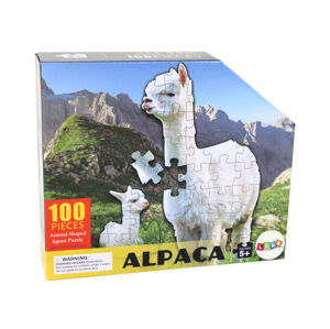 mamido  Puzzle s motivem bílé alpaky 100 dílků
