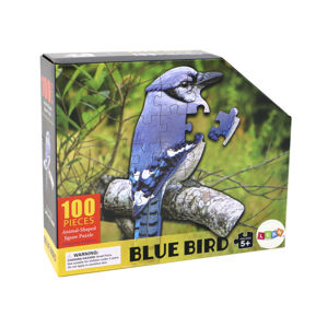 mamido  Puzzle motiv modrého ptáčka 100 dílků