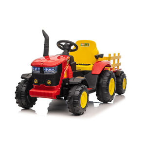 Mamido  Mamido Dětský elektrický traktor s vlečkou 12V 7Ah červený