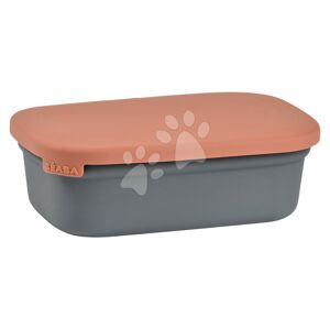 Box na svačinu Ceramic Lunch Box Beaba Mineral Terracotta keramický šedo-oranžový