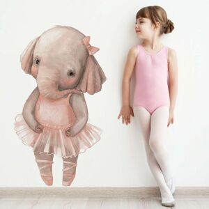 ELIS DESIGN nálepka na stěnu s baletící slonicí rozměr: S