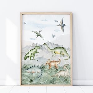 Yokodesign Plakát - Dinosauři rozměr: 70×100, na šířku