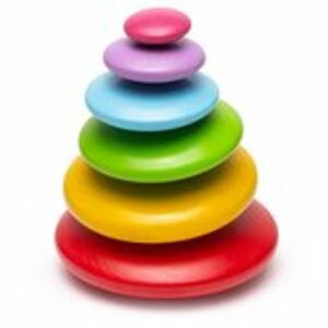 Bigjigs Toys Bigjigs Baby Balanční hra usazování barevných oblázků
