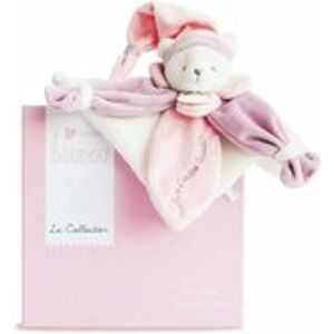 DouDou et Compagnie Paris dárková sada plyšový usínáček růžový medvídek 24 cm