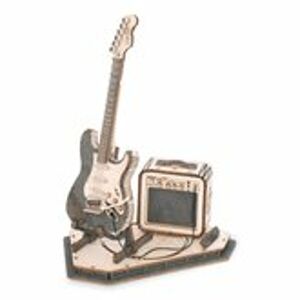 ROBOTIME Rokr 3D dřevěné puzzle Elektrická kytara 140 ks