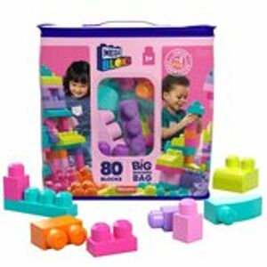 Mattel Mega Bloks FB pytel kostek (80) - růžový