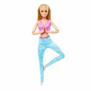 Mattel Barbie v pohybu - blondýnka v modrých legínách HRH27