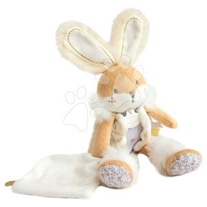 Plyšový zajačik Bunny White Lapin de Sucre Doudou et Compagnie hnedý 31 cm v darčekovom balení od 0 mes DC3485