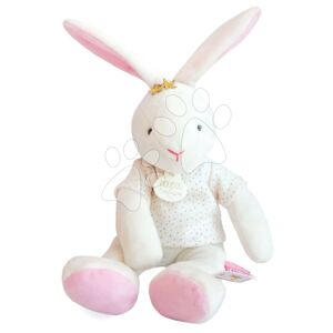 Plyšový zajačik  Bunny Star Perlidoudou Doudou et Compagnie biely 25 cm v darčekovom balení od 0 mes DC3516