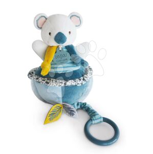 Plyšová koala s melódiou Yoca le Koala Music Box Doudou et Compagnie modrá 20 cm v darčekovom balení od 0 mes DC3673