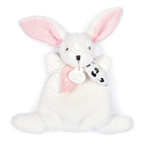 Plyšový zajačik na maznanie Happy Blush Doudou et Compagnie ružový 17 cm v darčekovom balení od 0 mes DC3884